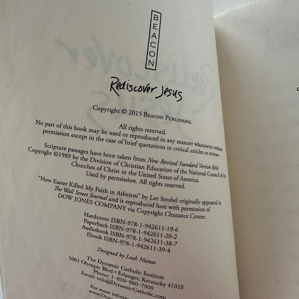 Rediscover Jesus An Invitation Matthew Kelly Book - Picture 2 of 5